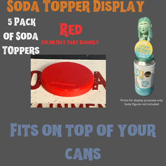 5 pack 3D Printed Funko Soda Toppers – Custom Accessories for Your Collectibles