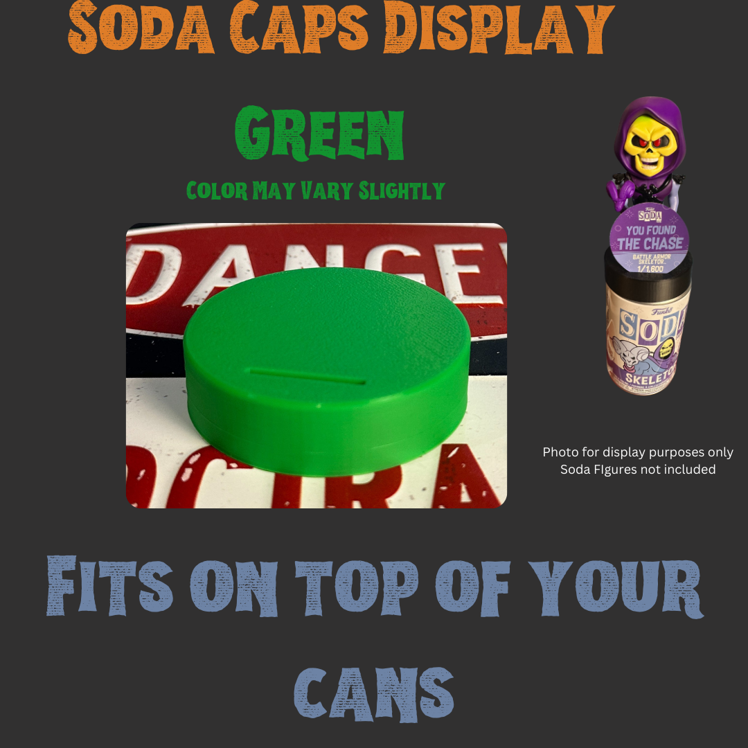 2 Pack of 3D Printed Funko Soda Caps – Custom Accessories for Your Collectibles
