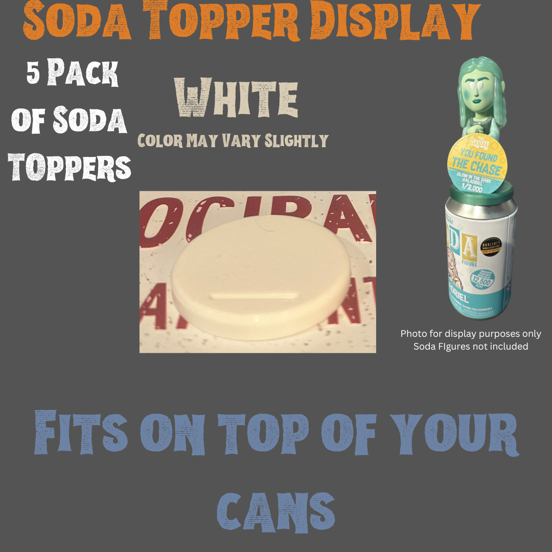 5 pack 3D Printed Funko Soda Toppers – Custom Accessories for Your Collectibles