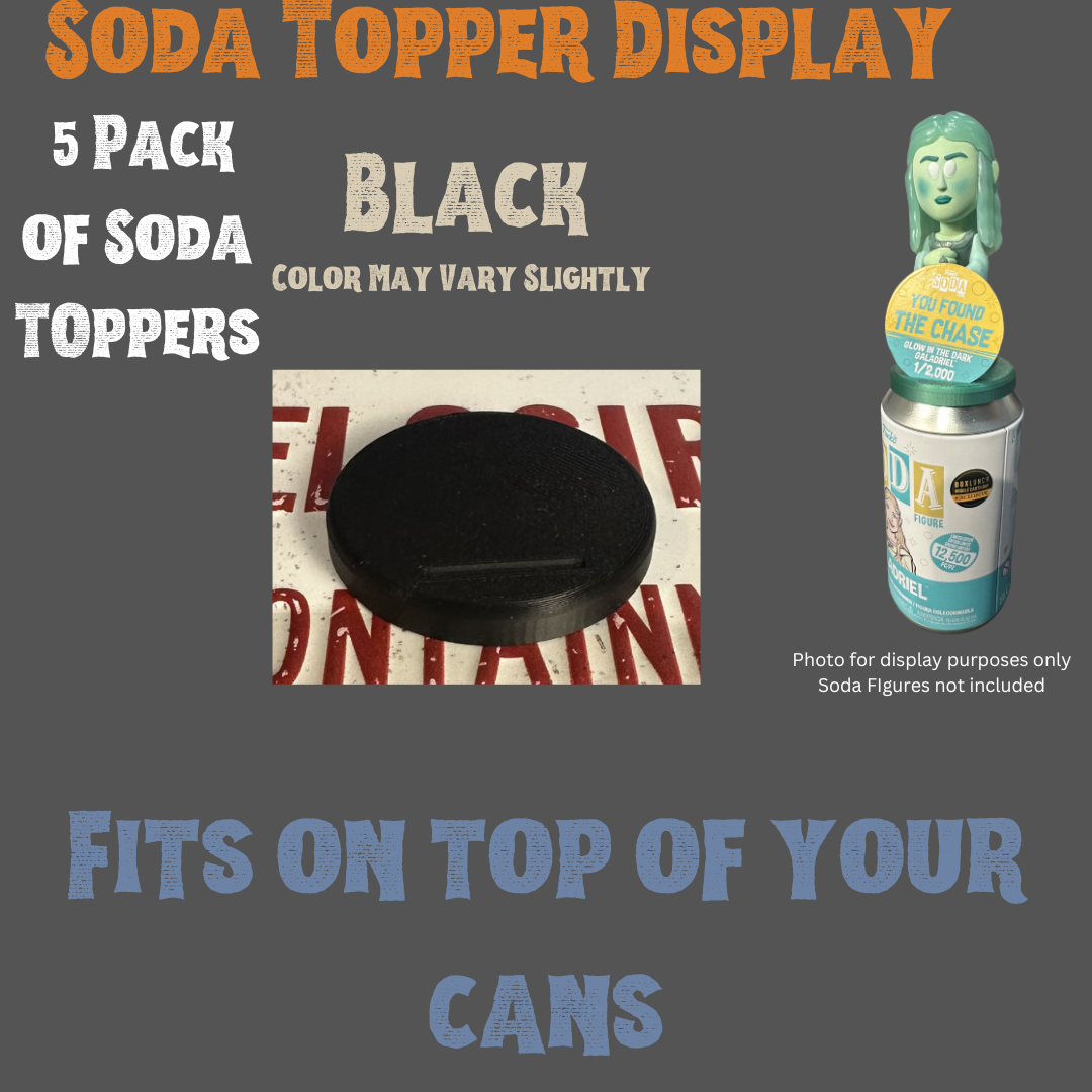 5 pack 3D Printed Funko Soda Toppers – Custom Accessories for Your Collectibles