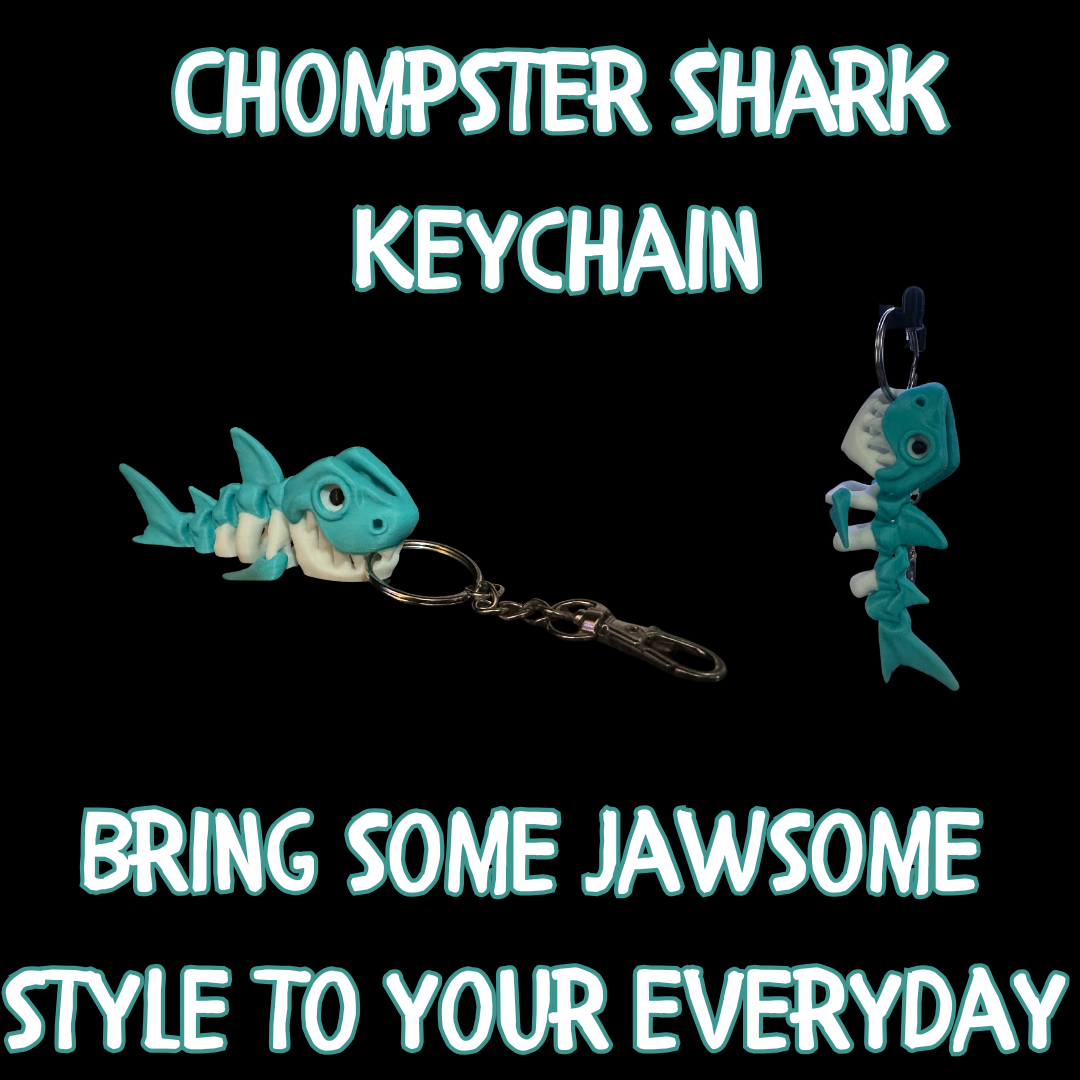 Chompster Shark Keychain