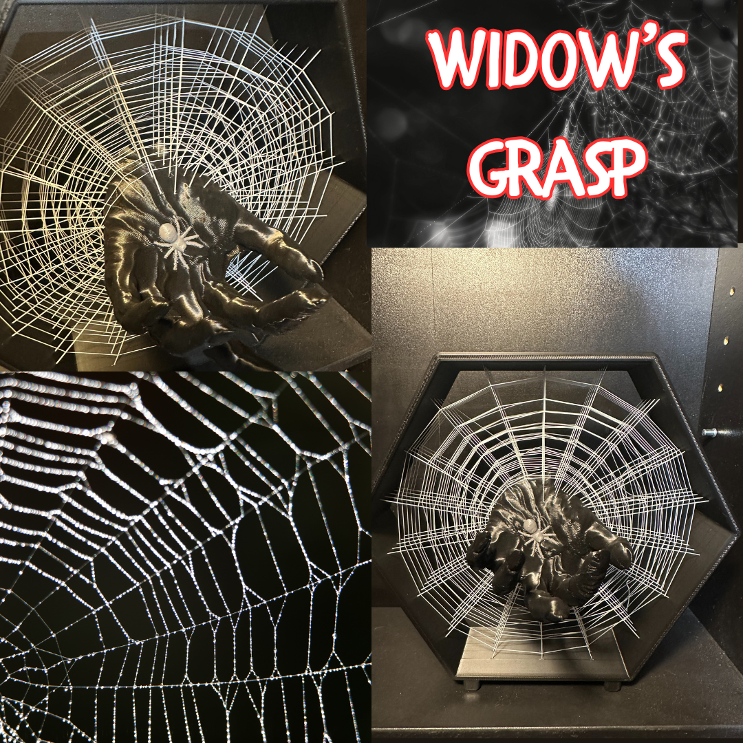 Widow’s Grasp – 3D Printed Spider Web Horror Display